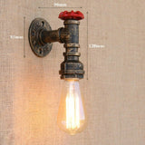 Retro Industrial Wall Lamp Vintage iron rust Water pipe Lamps E27 Loft Light Plated Indoor Lighting Home bedroom restaurant Deco
