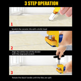 2 In 1 High-strength Portable Ceramic Tile Glass Cutter Opener Home Glass Cutter Tile Cutter Diamond Cutting Hand Tools Black