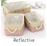 Personalized Pet Toy Storage Basket Toy Clothes Bin Dog Custom Name DIY Canvas Collapsible Box Free Print ID Pet Accessories