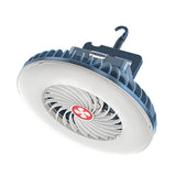 Portable Camping Fan with LED Lantern Rechargeable Battery Operated Camping Fan with Hanging Hook for Tent Car Emergency