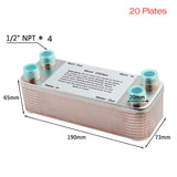 20/30/40 Plates Homebrew Wort Chiller Heat Exchanger Beer Brewing, 304 Stainless Steel Counterflow Garden Hose Rapid Cooling