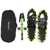 ROEAM Outdoor Snowshoes with Adjustable Poles Carry Bag Skis Anti-skid Skiing Boots Snow Walking Aluminum Ski Skates Accessory