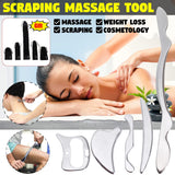 5pcs/set Stainless Steel Body Guasha Back Massage Muscle Scraper Physical Therapy Fascia Knife Release Physiotherapy Health Care