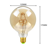 Antique LED bulbs Creative Soft light rose modeling Decorative lamp Spherical warm light Personalized retro lamp E27 4W