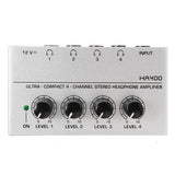 EU Adapter Headphone Amp HA400 Ultra-Compact 4 Channel High-power Headphone Audio Stereo Microamp Amplifier 11x6x3cm