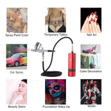 Best Quality New Arrival TM80S Airbrush Compressor Kit Auto Start Stop Mini Portable Cordless Personal Pump
