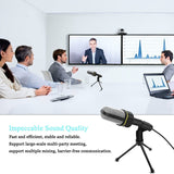 Condenser Microphone Professional Recording Microphone with Tripod Stand for Broadcasting,Chat,Video Conference,YouTube