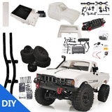 WPL C24-1KIT 1/16 2.4G 4WD Crawler Truck RC Car KIT Full Proportional Control Truck Klimmen Diy Kinderen Voertuig Model