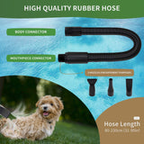 Dog Cat Pet Grooming Hair Dryer with Heater Adjustable Speed Pet Hair Dryer High Velocity Pet Dryer with Hose/Nozzles/Manual