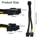 10PCS 8Pin Mining Cable, GPU Power Cable for Bitcoin Mining, VGA 8 Pin Female to 8Pin (6+2) Male, Pcie Splitter Cable