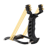 2022 Great Power Slingshot Catapult Hunting Slingshot Outdoor Full Metal Wristband Can Shoot Fish High Slingshot Outdoor Hunting