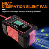 Car Battery Charger 12V 6A Intelligent Fast Charging Pulse Repair Type Full Auto-Stop Dual-Mode Lead Acid for Motorcycle
