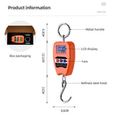 Crane Scale 200kg/300kg Weighing Digital Industrial Hanging Scale 200kg/441lb Heavy Duty Hanging Hook Scales Stainless Steel