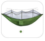 2 Person Camping Garden Hammock With Mosquito Net Outdoor Furniture Bed Strength Parachute Fabric Sleep Swing Portable Hanging