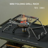 Mini Folding Grill Rack with Adjustable Gear Camping Grill Rack for Camping Hiking Fishing Barbecue Garden Kitchen