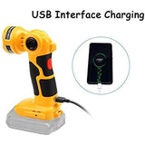 For Dewalt Battery Pack 3W 14.4-20V Flashlight Handheld LED Work Light Lithium Batteries Spotlight USB Outdoor Lamp