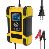 Large Power 12A Car Battery Charger Universal 12V 24V Battery Charger &amp; Maintainer for SUV Truck Car AGM GEL WET Lithium LiFePO4