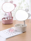 Makeup Mirror Cosmetic Storage Box Protable Creative Beauty Box Detachable Desktop Organizer  Delicate Jewelry Storage