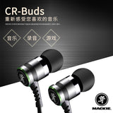 RunningMan CR-Buds High Performance Earphone with Mic &amp; Control ,Studio Monitor Recording Music Headphone, Mackie Black