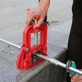 Bench Pipe Vice Yoke Hinged Clamp on Type Threader Pipe Plumbing Vise Hand Tools