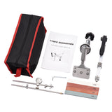 Knife Sharpener System with 4 Whetstones Clip-on Knife Sharpener Kit 360-degree Rotation Fixed Angle Alloy Knife Sharpener