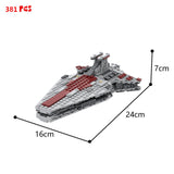 MOC-38313 Republic attack cruiser Jedi Cruiser bricks toys for kids or adults Star Venator-class Cruiser model building blocks