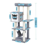 Domestic Delivery Cat Toy Scratching Wood Climbing Tree Mouse Toy Cat Jumping Toy  Climbing Frame Cat Furniture Scratching Post
