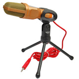 Universal Condenser Microphone 3.5mm Jack Desktop Tripod Stereo Studio Mic Professional Broadcasting Wired Mic For PC Laptop MSN