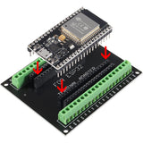 38Pins ESP32S ESP32 2.4GHz Dual Core WLAN WiFi + Bluetooth Microcontroller ESP-WROOM-32 Chip with Breakout Board for Arduino