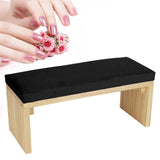 Nail Art Hand Rests Pillow Mat Soft PU Leather Wooden Stand Arm Rest Cushion for Nail Salon Manicure