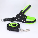 Dog harness collar dog leash Strong nylon Reflective for small meduim big dog vest bling rhinestone harness pet dog accessories