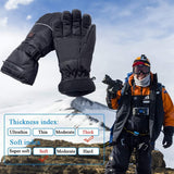 Heated Gloves, for Men Women 4000 MAh Rechargeable Battery Powered Waterproof Warm Press screen Gloves