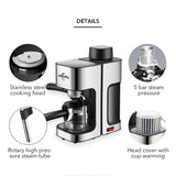 EU UK Plug 220V Home Coffee Machine Built-in Milk Frother Automatci Steam Coffee Maker Espresso Machine