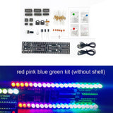 DIY electronic kit LED music spectrum colorful ambient Light assemble kit soldering project 15cm 21 segments