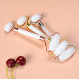 Natural White Jade Crystal Roller Stone Massage Body Eye Anti-Wrinkle Ascending Facial Skin Reduce Cellulite Health Care Tool