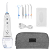5 Modes Oral Irrigator 300ml Portable Water Dental Flosser Dental Teeth Cleaner USB Rechargeable Irrigator with Travel Bag