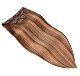 Real hair piece seamless invisible hair extension piece wig female real hair clip hair Clip In Extension