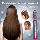 5 in 1 Set Hair Dryer Hot Comb Wet and Dry Professional Curling Iron Hair Straightener Styling Tool Hair Dryer Household Kit
