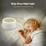 Desktop Rechargeable White Noise Machine Sleep Therapy Sound Machine 30 Soothing Sounds BT Connection with Colorful Night Light