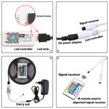 16.4ft (5M) Led Lights For TV Backlight Computer Desk 12V RGB 5050 Infrared Remote Control DIY Flexible Lamp Tape Decorate Party