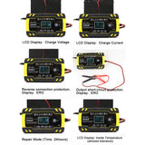 Jump Starter Wire Car Battery LCD Display Short Start Function  Car Battery Charger 12V 8A 24V 4A New Auto Recharge For 12/24V