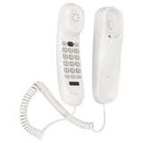 Mini Phone Office Telephone Wall Mountable Telephone Corded Fixed Phone with FSK DTMF Dual System Landline Phone for Home Office
