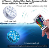 13 LED Submersible Lamps Colorful Magnetic Suction Cup Swimming Pool Lights IP68 Waterproof RGB Remote Control Underwater Light