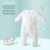 Happy Flute Baby Pure Cotton Sleeping Bag Long Sleeve Winter Cartoon Split Leg Detachable Sleeve Thick Warm Fit 0~6 Year Baby