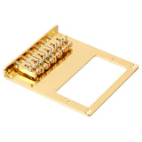 6 Roller Saddle 6 String Humbucker Guitar Bridge for Tele Telecaster Guitar (Gold)