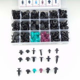 304PCS Push Plastic Practical Durable Bumper Fastener Pin Clips Rivet Clips with 5PCS Crowbars for SUV Car