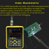 DSO2512G120M Bandwidth Dual Channel Oscilloscope Digital Oscilloscope10mV Minimum Vertical Sensitivity FFT Spectrum Analysis