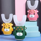 1 Pc 360 Degree Automatic Intelligent Ultrasonic U-Shaped Silicone Toothbrush Toothbrush IPX7 Waterproof 3 Colors Optional