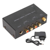 Phono Turntable Preamp Stereo RCA Input RCA Output Low Noise Record Player Amplifier with Independent Knob 100-240V