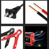 Car Battery Charger Full Automatic 12V 10A / 24V 5A Intelligent Fast Charging Pulse Repair Charger for AGM GEL WET Lead Acid